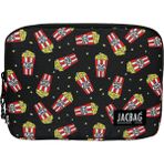 Jacbag Renkli Fermuarlı Tablet Çantası 10-11 inç Uyumlu Suya Dirençli Popcorn Tasarım