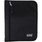 Jacbag Siyah OrganiZip-Fermuarlı Dosya Çanta A4 Yüksek Kaliteli Evrak Düzenleyici 37x27x5 cm