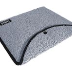 Jacbag Teddy Peluş Açık Gri Çıtçıtlı Erkek Dosya Çanta (Kitap Defter Tablet Notebook)