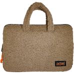 Jacbag Teddy Peluş Bej/Turuncu Kız Çocuk Notebook Laptop ve Evrak Çantası