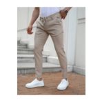 JACK CAPRİO Erkek Bej Renk Jogger Pantolon Bel Lastikli Likralı Pantolon