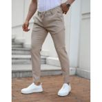 Jack Caprio Erkek Bej Renk Slım Fit Jogger Pantolon Renk Solması Yapmaz Yüksek Kalite Likralı - 02S-Bej - 38
