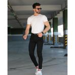 Jack Caprio Erkek Siyah Kot Pantolon Likralı Renk Solması Olmaz Yüksek Kaliteli Likralı Jeans - 012-Siyah - 32