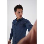 Jack Carısma. Denim Kot Çift Kapaklı Cep Livays Erkek Gömlek - 2XL