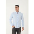jack carisma Hakim Yaka Pamuk Ligra Keten Doku Slim Fit Erkek Gömlek