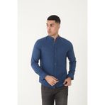 jack carisma LACİ Hakim Yaka Pamuk Ligra Keten Doku Slim Fit Erkek Gömlek