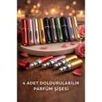 Jack Ferrero 4'lü Doldurulabilir Cep Parfüm Şişesi Seti - 5 ml Seyahat Tipi