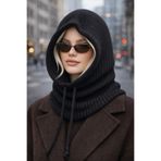 Jack Ferrero Siyah Triko Örgü Balaclava Bere Şapka