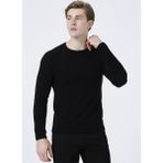 Jack & Jones 12157321_JJEHILL Crew Neck Noo Yuvarlak Yaka Siyah Erkek Kazak