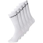 Jack & Jones 12179475-White Jacbasic Logo Tennis Sock 5 Pack Noos Unisex Beyaz Çorap