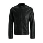 Jack & Jones 12182461 Erkek Siyah Deri Ceket