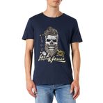 Jack & Jones 12205684_Jordome Tee Bisiklet Yaka Standart Kalıp Baskılı Lacivert Erkek T-Shirt XL