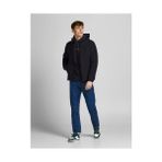 Jack & Jones 12211129 Siyah Jjerecycle Puffer Collar Erkek Mont