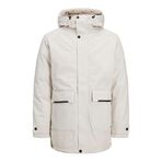 Jack & Jones 12211896 Kapüşonlu Bej Erkek Kaban