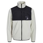 Jack & Jones 12227868 Beyaz Jcofilo Polarfleece Sweat Zip High Sn Erkek Günlük Polar Ceket