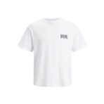 Jack & Jones 12234270-Brigh Jorpalma Back Tee Ss Crew Neck Beyaz Erkek T-shirt