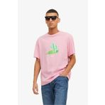 Jack & Jones 12238166-Prism Jordimensional Tee Ss Crew Neck Tg Pembe Erkek T-shirt