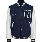 Jack & Jones 12241559 Kolej Yaka Lacivert Erkek Mont