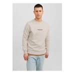 Jack & Jones 12241694_JORVESTERBRO SWEAT CREW NE Bisiklet Yaka Krem Erkek Sweatshirt
