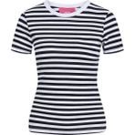 Jack & Jones 12249830 Jxgigi Str Ss Stripe Tee Jrs Sn Kadın Tişört - M - Beyaz