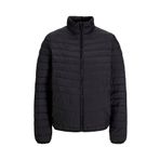 Jack & Jones 12256985-BLK State Packable Puffer Colar Siyah Dik Yaka Erkek Mont