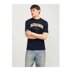 Jack & Jones 12257579 Jjecaleb Varsity Tee Ss O-Neck Noos Navy Blazer Erkek T-shirt