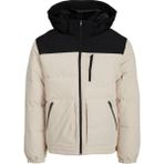 Jack & Jones 12258416 Jjeotto Puffer Siyah Bej Kapüşonlu Mont