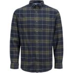 Jack & Jones 12259895 Jjewılly Chech Shırt Gömlek Haki Siyah - Haki - Siyah