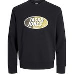 Jack & Jones 12267544 Jcoray Color Sweat Crew Neck Fst Erkek Sweatshirt - Black - M