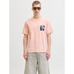 Jack & Jones 12297889-PM Montauk Chestie Erkek Pembe Tişört