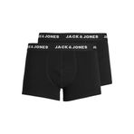 JACK & JONES 2'li Paket Boxer, S, 12138235, Black Detail:Black, Erkek