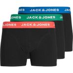 Jack & Jones 3'lü Erkek Boxer Siyah Renk Esnek Tasarım ile Günlük Konfor Sağlar