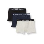 JACK & JONES ACCESSORIES Erkek JACANTHONY TRUNKS 3 PACK NOOS Yüzme ve İç Giyim, Siyah, S