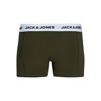 JACK & JONES ACCESSORIES Erkek JACBASIC WHITE WB TRUNKS 5 PACK NOOS Yüzme ve İç Giyim, Koyu Yeşil, M