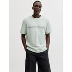 Jack & Jones Açık Gri Regular Fit Çizgili T-Shirt JCOFUSION BRAND TEE CREW, 2XL, 12289936, Aqua Gray, Erkek
