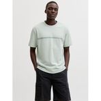 Jack & Jones Açık Gri Regular Fit Çizgili T-Shirt JCOFUSION BRAND TEE CREW, S, 12289936, Aqua Gray, Erkek