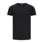 Jack & Jones Basic O Neck Tee S/S Noos Erkek Üst Ve T-Shirt, Siyah (Siyah C-N10), M (Üretici Ölçüsü: M)