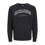 Jack & Jones Baskılı Erkek Çocuk Sweatshırt 12258967, Siyah, 8 Yaş