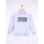 Jack & Jones Baskılı Erkek Çocuk Sweatshırt, Beyaz, 10 Yaş