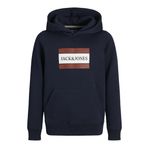 Jack & Jones Baskılı Erkek Koyu Lacivert Sweatshırt 12263243, 12 Yaş, 5003176833