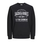 Jack & Jones Baskılı Erkek Siyah Sweatshırt 12259862, 10 Yaş, 5003176840