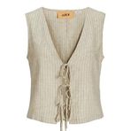 JACK & JONES Bayan Jxbreeze Summer SL Yelek WVN Top, Tüy grisi/çizgili: pinstriped, M