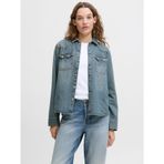 JACK & JONES Bayan Jxjules Ls Denim Gömlek DNM Ln, mavi (medium denim blue), M