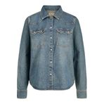 JACK & JONES Bayan Jxjules Ls Denim Gömlek DNM Ln, mavi (medium denim blue), S
