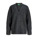 JACK & JONES Bayan Jxrosanna örgü hırka, koyu gri melanj, M