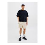 Jack & Jones Bej Erkek Normal Bel Normal Kalıp Sweat Şort 12273304_JPSTGORDON FUSION SWEAT SH