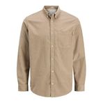 Jack & Jones Bej Fitilli Kadife Gömlek, M, 12278967, Crockery, Erkek