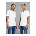 Jack & Jones Beyaz V Yaka Tişört, 2'li Paket, Erkek, S Beden