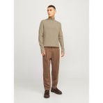 Jack & Jones Bisiklet Yaka A-Form Fit Bej Erkek Kazak 12257773_JJEPERFECT Knıt Half Zıp S - 2XL