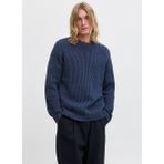 Jack & Jones Bisiklet Yaka Normal Lacivert Erkek Kazak 12278816_JJEDOVER Knıt Crew Neck Sn - 2XL